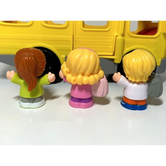Fisher-Price Little People Sit With Me School Bus Musical Bus Driver Lot Of 4 - Picture 5 of 9